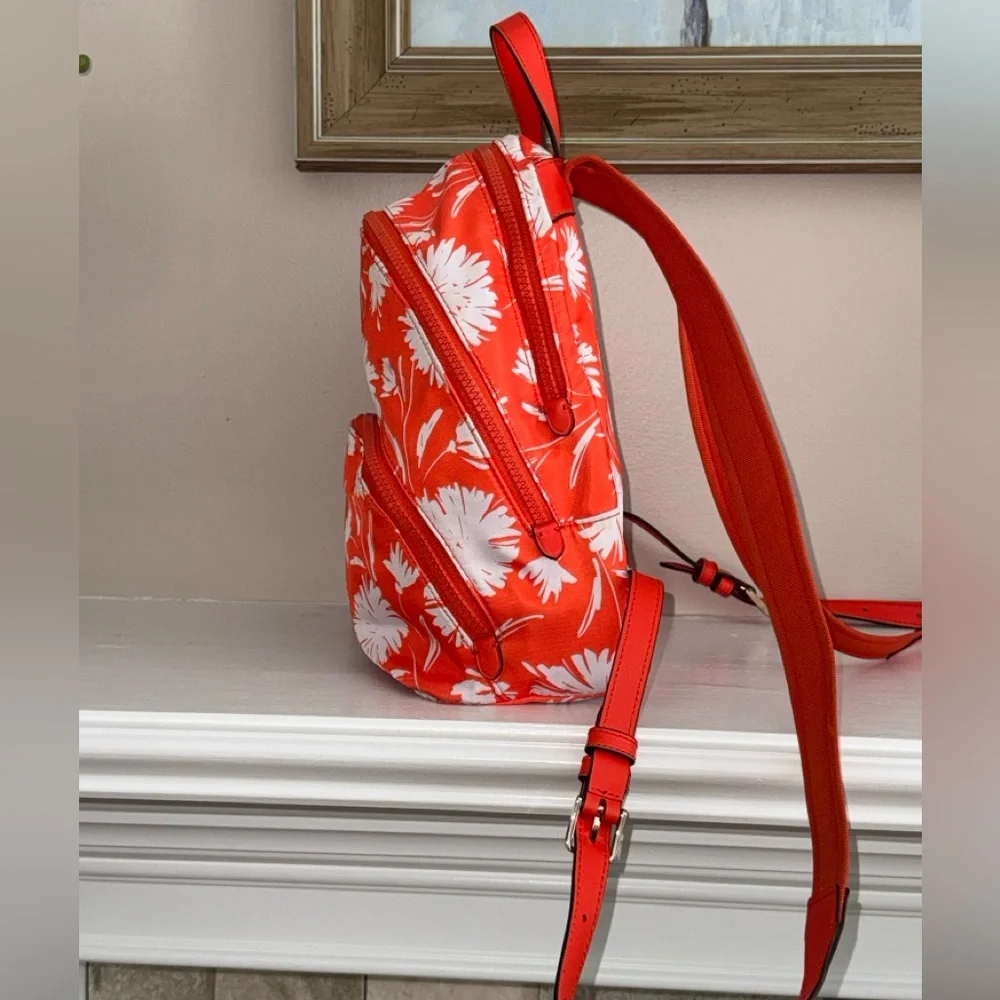 kate spade Orange and White Floral Backpack